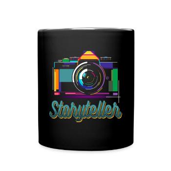 Fotograf Geschichtenerzähler Content Creator - Tasse einfarbig - Schwarz - Vorne