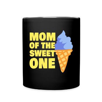 Mom Of The Sweet One Ice Cream Lover - Tasse einfarbig - Schwarz - Vorne