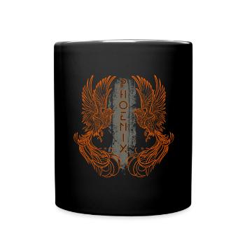 PHOENIX - Feuervogel - Tasse einfarbig - Schwarz - Vorne