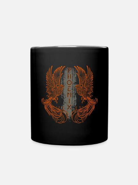 PHOENIX - Feuervogel - Tasse einfarbig - Schwarz
