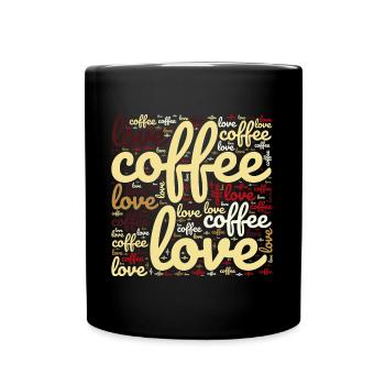 Cooles Kaffeeliebhaber Design - Tasse einfarbig - Schwarz - Vorne