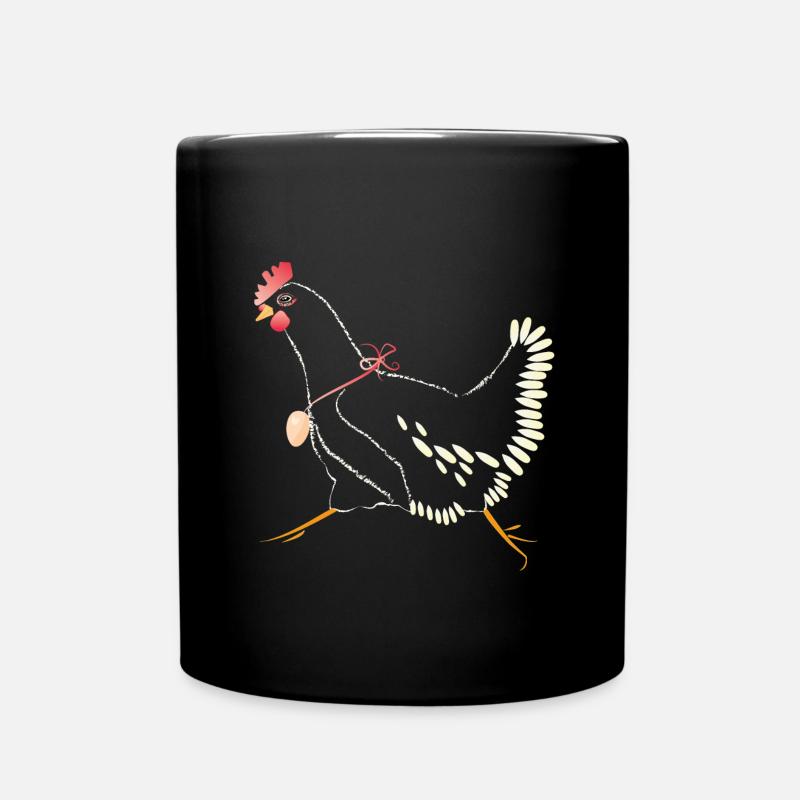Poule blanche - Mug uni - noir