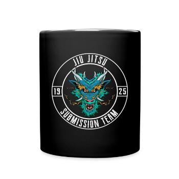 Brasilianisches Jiu Jitsu und Grappling - Jiu - Tasse einfarbig - Schwarz - Vorne