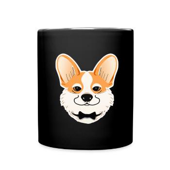 Corgi Bow Dog Lover Puppy - Mug uni - noir - Devant