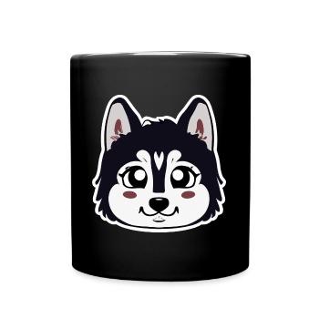 Sweet Husky Dog Dog Lover chiot - Mug uni - noir - Devant