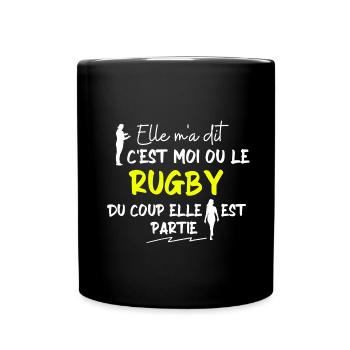 C'est moi ou le rugby / Rugbyman / Cadeau - Mug uni - noir - Devant