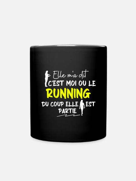 C'est moi ou le running / Cadeau / Humour / Runner - Mug uni - noir