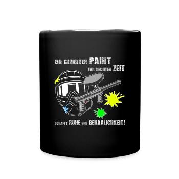 Paintball Gotcha Fun - Tasse einfarbig - Schwarz - Vorne
