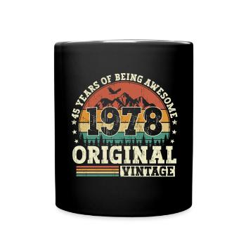 45 birthday gift born in 1978 - Full Colour Mug - black - Front
