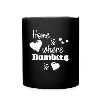 Zuhause in Bamberg - Home is where Bamberg is - Tasse einfarbig - Schwarz - Vorne