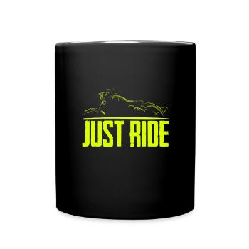 Chopper - einfach fahren - Tasse einfarbig - Schwarz - Vorne