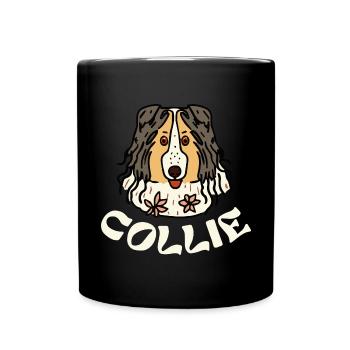 Collie Lady Dog Cadeau Chiot - Mug uni - noir - Devant