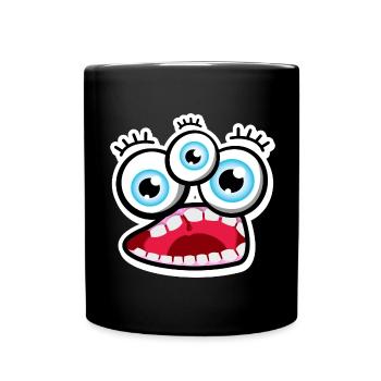 Monster three eyes - Full Colour Mug - black - Front