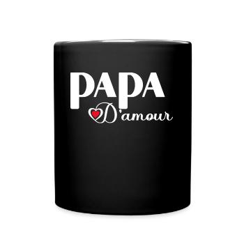 Papa D'amour Message Pour Mon Père - Mug uni - noir - Devant