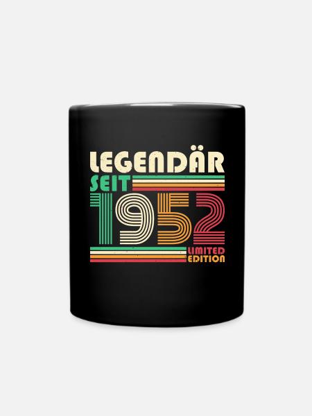 Legendär 1952 Jahrgang Retro Geburtstag Geschenk - Tasse einfarbig - Schwarz