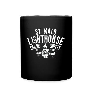 St Malo Lighthouse sailing supply - Mug uni - noir - Devant