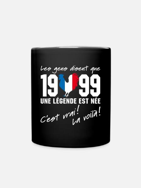 Né en 1999 - Coq aux couleurs françaises - Mug uni - noir