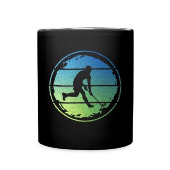Floorball Player Innebandy Hockey Floorball - Full Colour Mug - black - Front