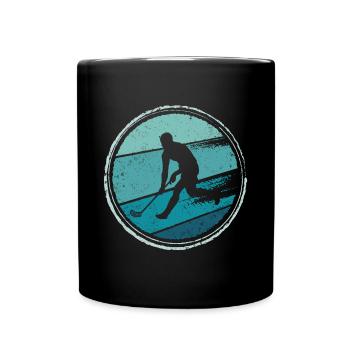 Floorball Player Innebandy Floorball - Full Colour Mug - black - Front
