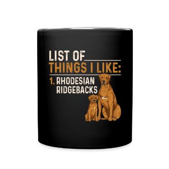 Rhodesian Ridgeback Dog - Full Colour Mug - black - Front