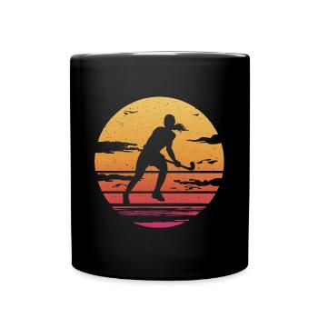 Feldhockey Spieler Vintage Hockey Spieler - Tasse einfarbig - Schwarz - Vorne