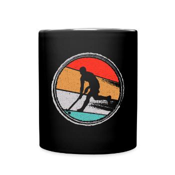 Feldhockey Spieler Retro Hockey - Tasse einfarbig - Schwarz - Vorne