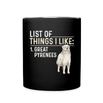 Liste des choses que j’aime Dans les Grandes Pyrénées - Mug uni - noir - Devant