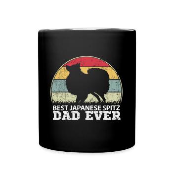 Japon Japonais Japonais Spitz Chien Papa Papa - Mug uni - noir - Devant