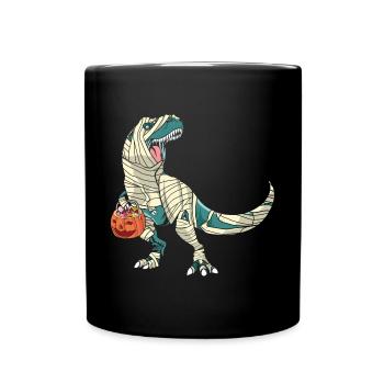 Halloween Dinosaur Pumpkin - Full Colour Mug - black - Front