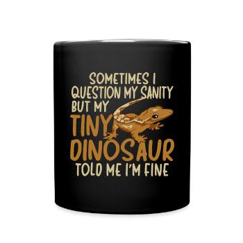Lézard Gecko couronné Herpétologiste des reptiles - Mug uni - noir - Devant