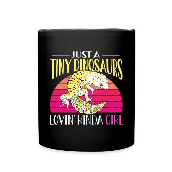Leopard Gecko Lizard Reptiles Herpetologist - Full Colour Mug - black - Front