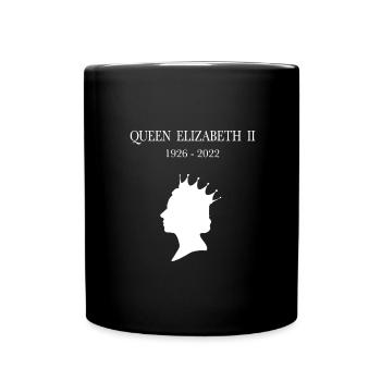 Queen Elizabeth II 1926 - 2022 - Tasse einfarbig - Schwarz - Vorne