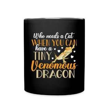 Lézard dragon barbu Herpétologiste des reptiles - Mug uni - noir - Devant