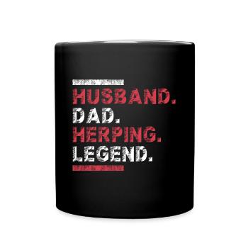 Herping Herpétologie Herpétologiste Papa Spruch - Mug uni - noir - Devant