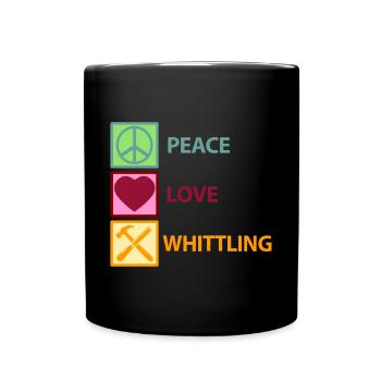 Whittling Holzschnitzer Holz Schnitzen Spruch - Tasse einfarbig - Schwarz - Vorne