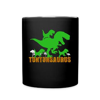 Tontonsaurus Tonton Dinosaure - Mug uni - noir - Devant