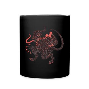 Okkulter Krampus Anti-Weihnachts-Dämon - Tasse einfarbig - Schwarz - Vorne