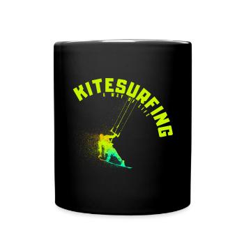 KITESURFING - A way of Life - Tasse einfarbig - Schwarz - Vorne