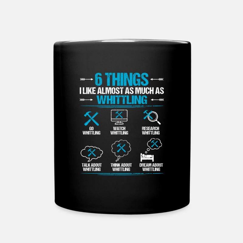Whittling Holzschnitzer Holz Schnitzen Spruch - Tasse einfarbig - Schwarz