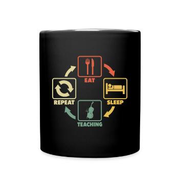 Professeur de violoncelle Professeur de violoncelle Professeur de violon - Mug uni - noir - Devant