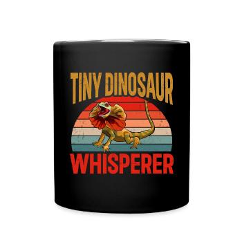 Kragenechse Frilled-neck lizard Reptil Herpetologe - Tasse einfarbig - Schwarz - Vorne