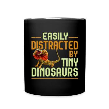 Kragenechse Frilled-neck lizard Reptil Herpetologe - Tasse einfarbig - Schwarz - Vorne