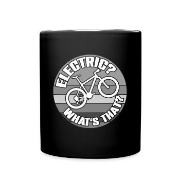 Faire du vélo sans électricité ni batterie - Mug uni - noir - Devant