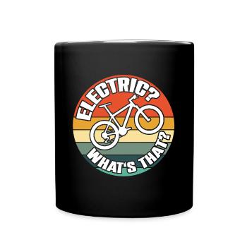 Faire du vélo sans électricité ni batterie - Mug uni - noir - Devant