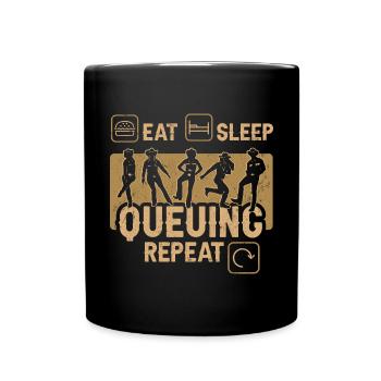 Line Dancing Cowboy Texas Line Dance Cadeau - Mug uni - noir - Devant