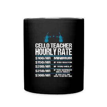 Cello Teacher Teacher Cello Teacher Violin Teacher - Full Colour Mug - black - Front