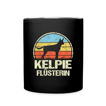 Australian Kelpie Mama Flüsterin - Tasse einfarbig - Schwarz - Vorne