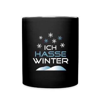 Ich hasse Winter - Tasse einfarbig - Schwarz - Vorne