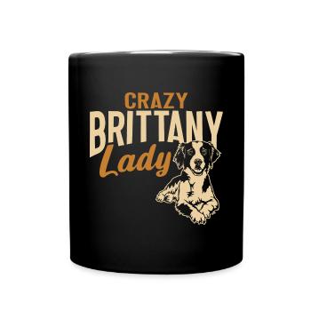 Français Bretagne Épagneul Epagneul Breton Cadeau - Mug uni - noir - Devant