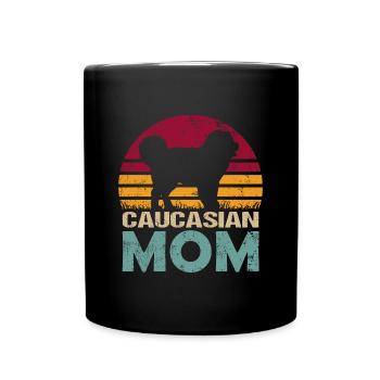 Caucasian Ovcharka Shepherd Mom Mistress - Full Colour Mug - black - Front